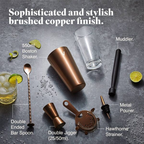 Boston Copper Cocktail Set 6pc - Image 2