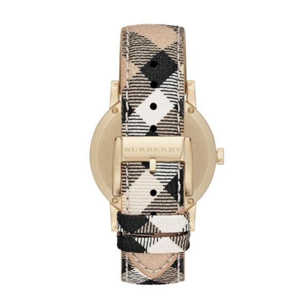 Burberry BU9026 The City Champagne Dial Check Strap Women's Watch - Image 2