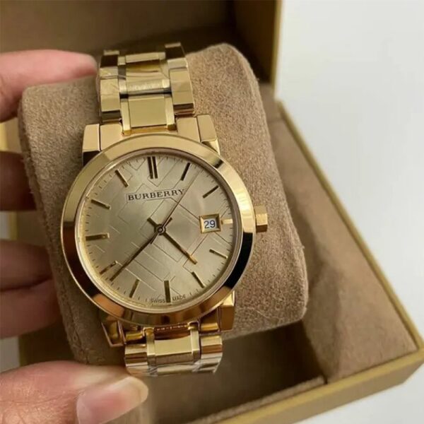 Burberry BU9134 Ladies Watch The City 34mm Champagne Gold - Image 3