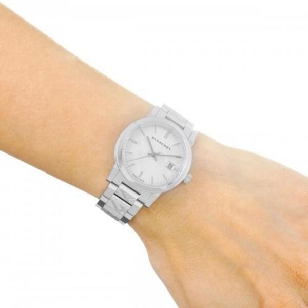 Burberry BU9144 Silver Check Stamped Dial Women's Watch - Image 3