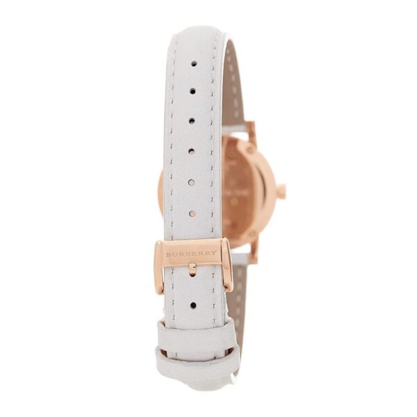 Burberry BU9209 Rose Gold Tone White Leather Women's Watch - Image 2