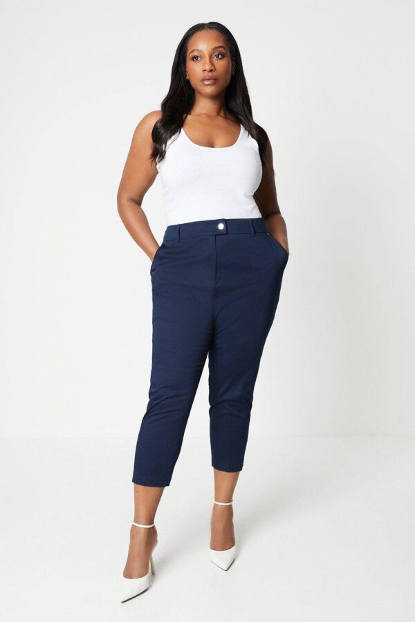 Womens Curve Stretch Crop Trousers