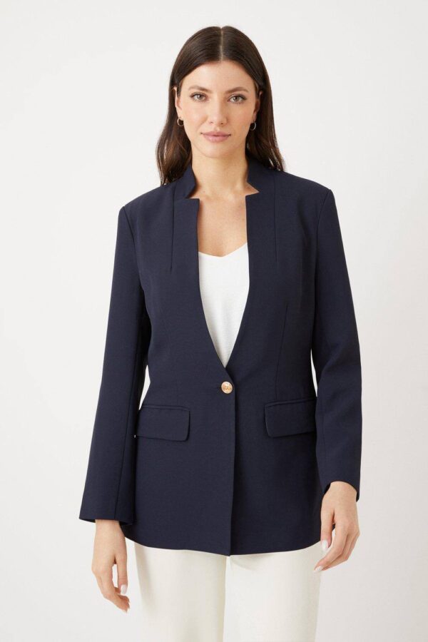 Womens Notch Single Breasted Blazer