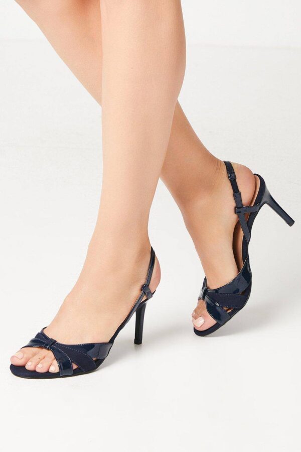 Womens Celeste Cut Out Detail Slingback Heeled Sandals