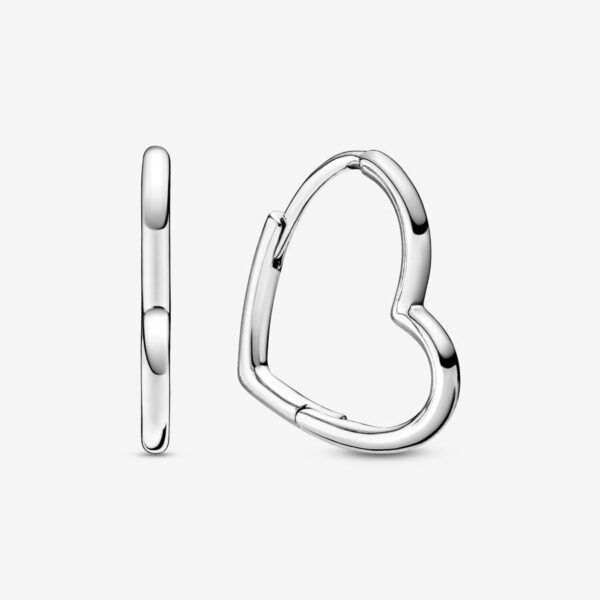 Pandora Asymmetrical Heart Hoop Earrings