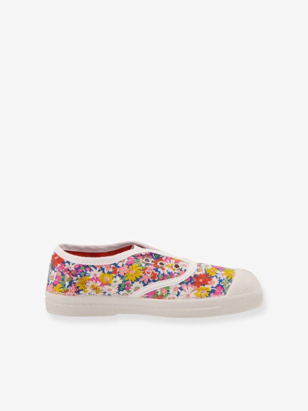 Canvas Trainers in Printed Liberty® Fabric for Children, Elly by BENSIMON® printed white