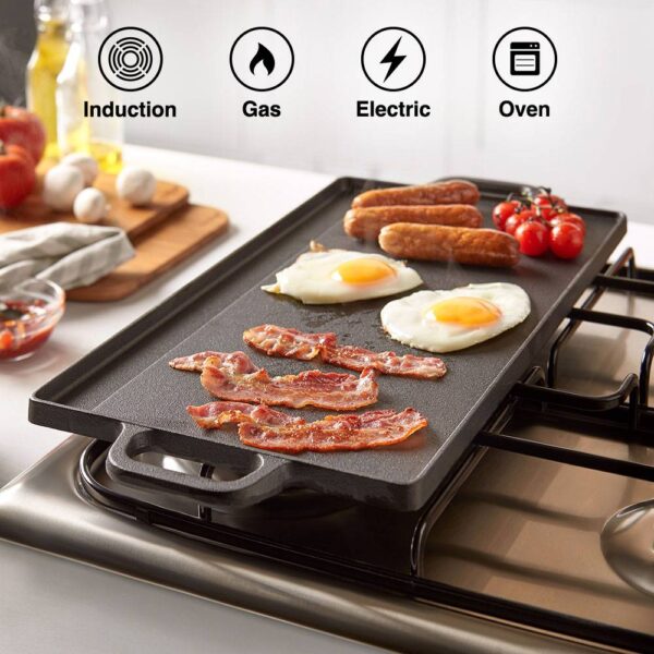 Cast Iron Griddle - 50cm Double Sided - Image 3