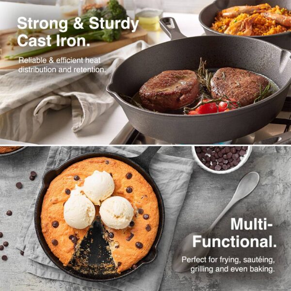 Cast Iron Cookware Set - 3 pans - Image 4