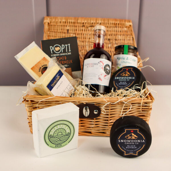 Devon Cheese & Port Hamper - Printed Box