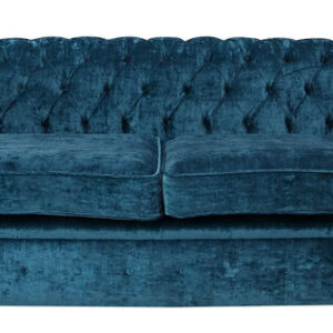 Chesterfield Balmoral 3 Seater Sofa Settee Velvet Modena Peacock