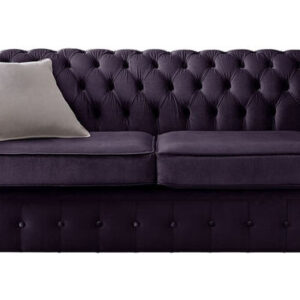 Chesterfield Balmoral 3 Seater Malta Amethyst Purple Velvet Fabric Sofa