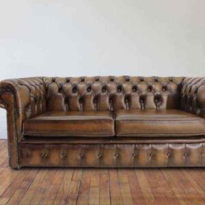 Chesterfield London 2.5 Seater Antique Brown Leather Sofa Settee Offer