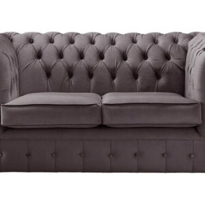 Chesterfield 2 Seater Malta Lavender Purple Velvet Fabric Sofa