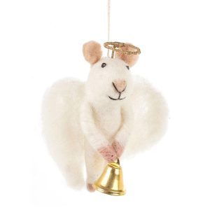 Christmas Angelica Mouse Hanging Decoration - Funky Chunky Furniture
