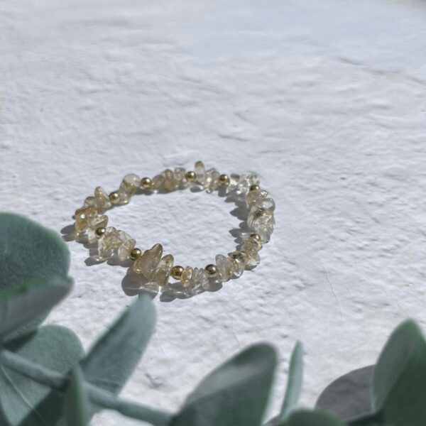 Citrine Crystal Bracelet | Metal: Gold Vermeil | Bracelet length: Custom Size