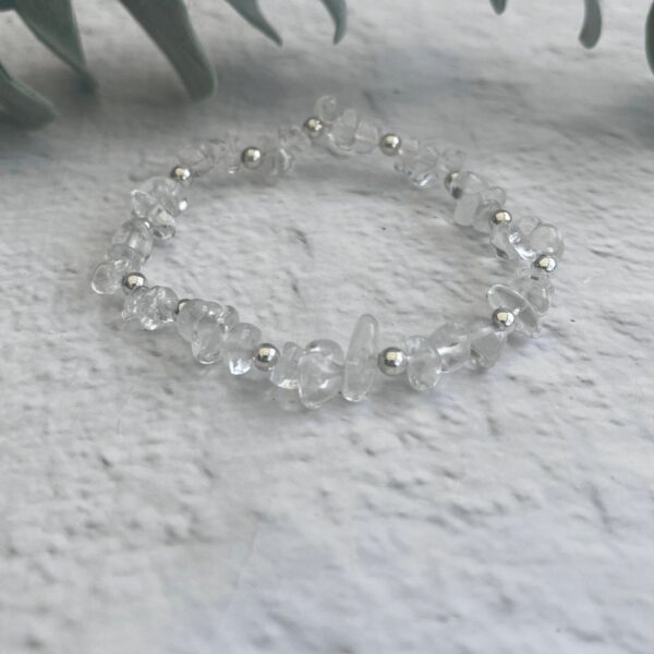 Clear Quartz Bracelet | Bracelet length: 17.5cm | Metal: Sterling Silver