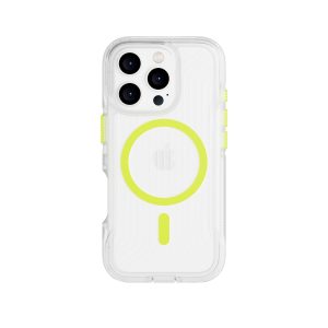 Tech21 FlexPro - Apple iPhone 16 Pro Case MagSafe Compatible - Neon Green Glow in the Dark
