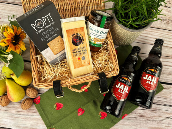 Dartmoor Ale, Cheese and Chutney Hamper - Printed Box