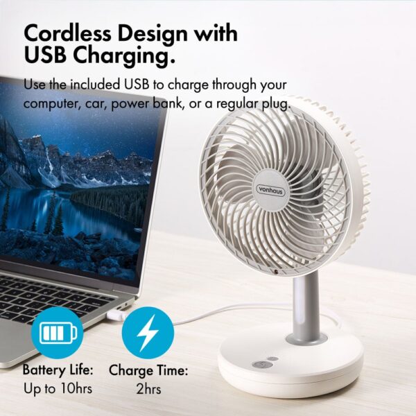 Cordless Desk Fan - Image 2