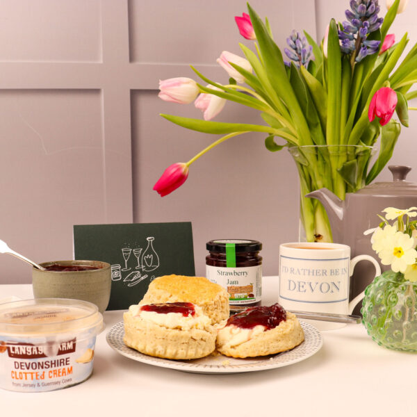 Devon Cream Tea for Two Hamper - Afternoon Tea Delivery - Wicker Hamper