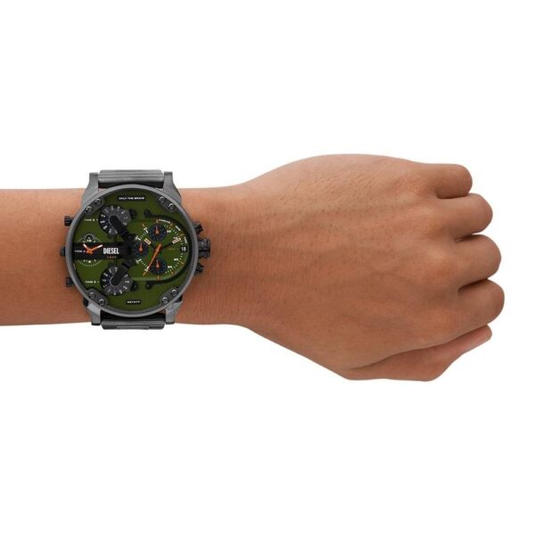 Diesel Mr. Daddy DZ7477 Green Dial Gunmetal Men's Watch - Image 3