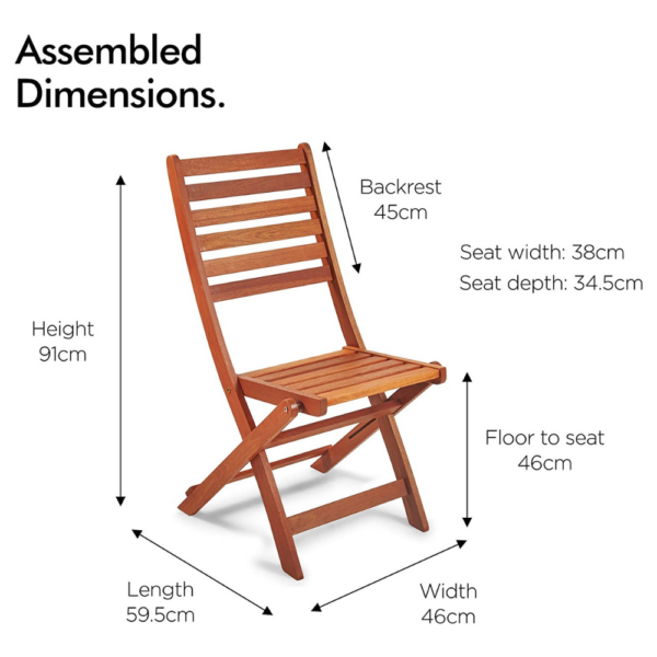 2 Wooden Garden Chairs - Image 4