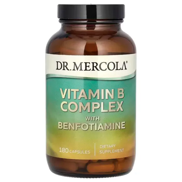 Dr Mercola Vitamin B Complex with Benfotiamine  | 60 Capsules