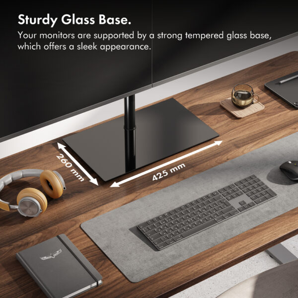 Dual Monitor Stand With Glass Base - Image 4