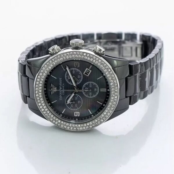 Emporio Armani AR1455 Ceramica Ladies Crystal Watch - Image 2