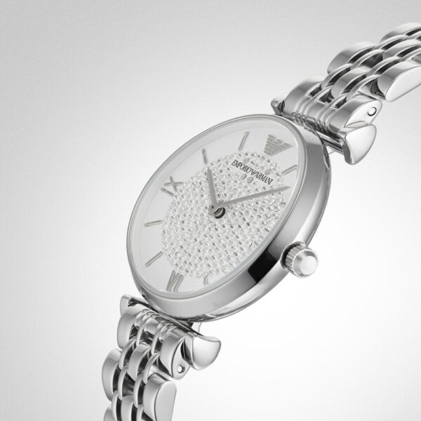 Emporio Armani AR1925 T-Bar Stainless Steel Ladies Watch - Image 3