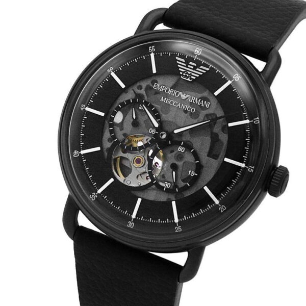 Emporio Armani AR60028 Multifunction Black Men's Leather Watch - Image 2