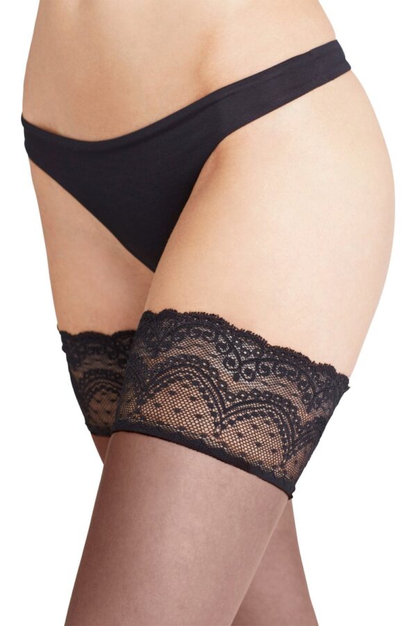 Falke Invisible Deluxe 8 Hold Ups Black Medium Colour: Black, Size: M