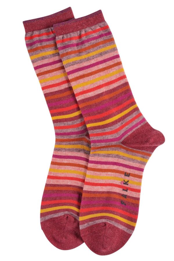 Falke Profile Stripe Socks Bordeaux 35/38 Colour: Bordeaux, Size: Shoe