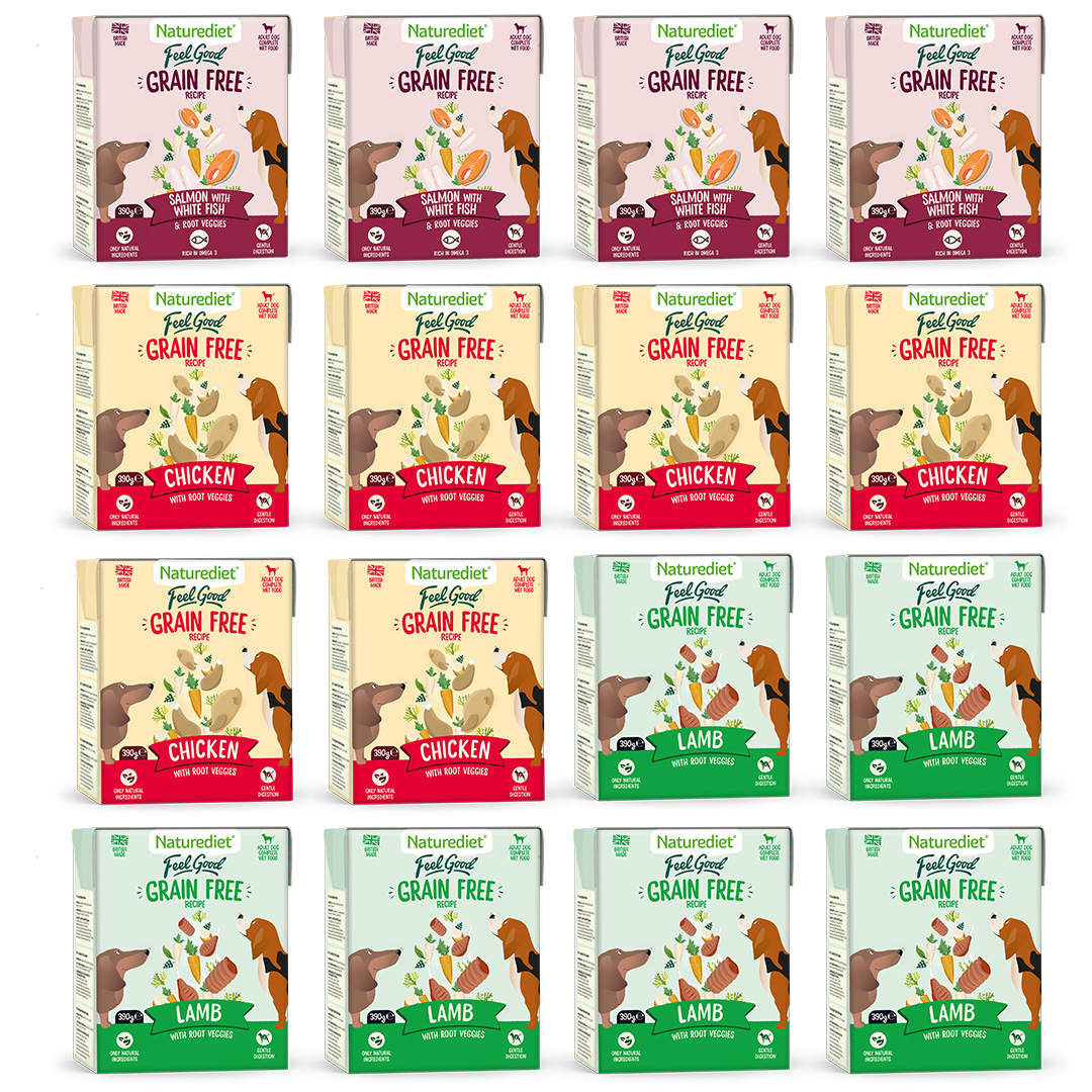 Naturediet Feel Good Adult - Grain Free Multipack - 16 x 390g