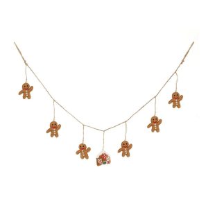 Felt Gingerbread Christmas Garland - Funky Chunky Furniture