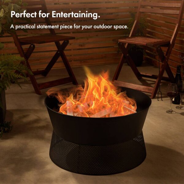 Round Fire Pit with Mesh Base - Image 2