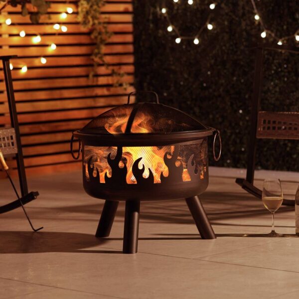 Flame Design Round Fire Pit - Image 3