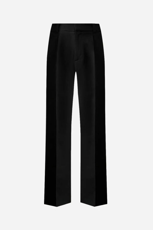 French-Made Thick Cold Wool Pleated High-Waisted Pants