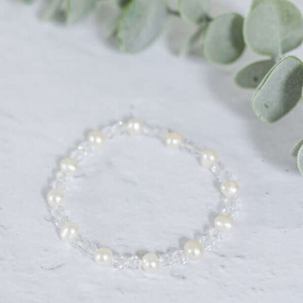 Freshwater Pearl and Crystal Bracelet | Size: 19.5cm