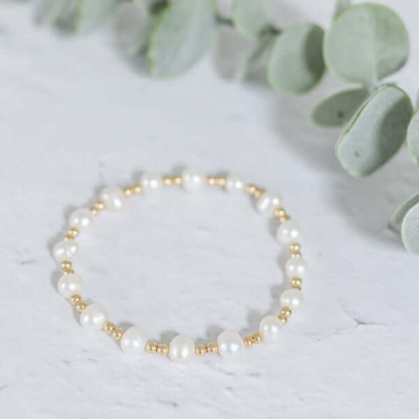 Freshwater Pearl Bracelet | Metal: Gold Filled | Size: Custom Size