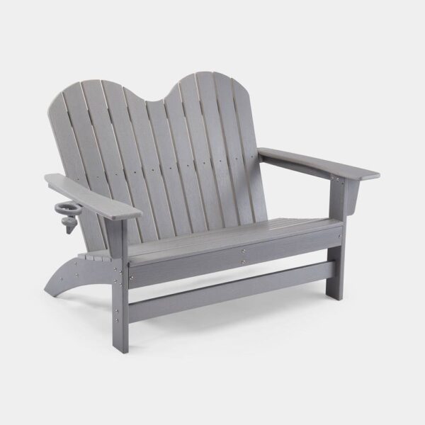 Westport Grey Adirondack Love Seat