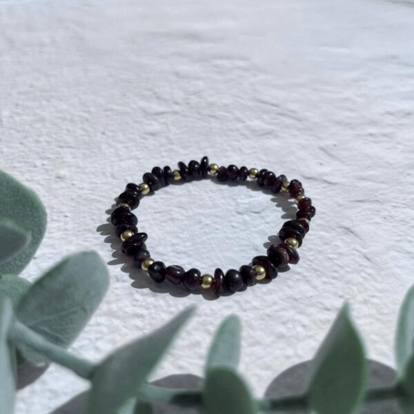 Garnet Bracelet | Metal: Gold Vermeil | Bracelet length: 18.5cm