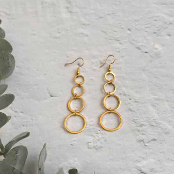 Gold Drop Earrings | Metal: 24k Gold Plated