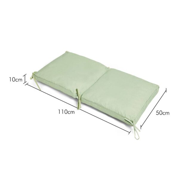 Sage Green Padded Outdoor Bench Cushion - Image 3