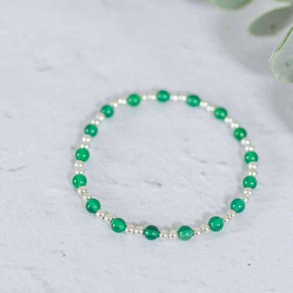 Green Gemstone Bracelet | Metal: Sterling Silver | Bracelet Length: 18.0cm