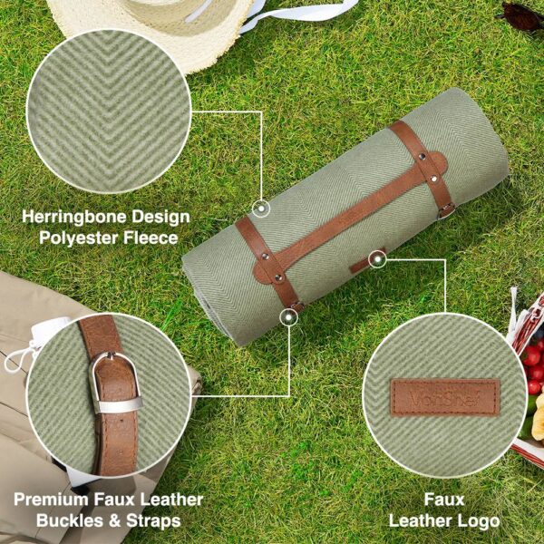 Green Waterproof Picnic Blanket - Extra Large - Image 4