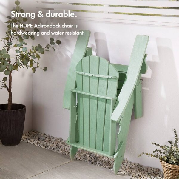 Westport Set of 2 Green Folding Garden Chairs - Image 5