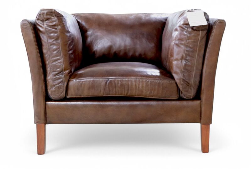 Groucho Vintage Brown Distressed Leather Armchair