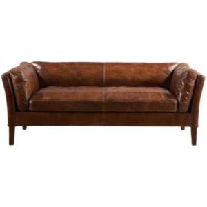 Groucho Vintage Distressed Leather 3 Seater Settee Sofa