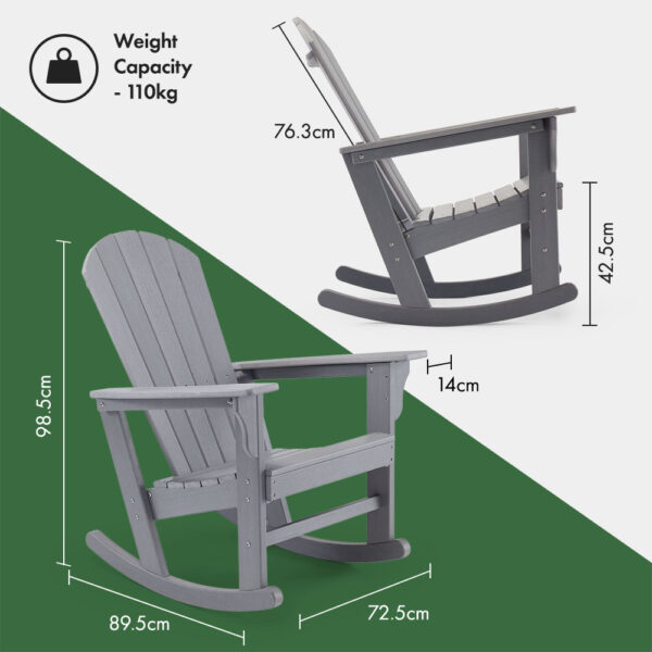 Westport Grey Garden Rocking Chair - Image 6